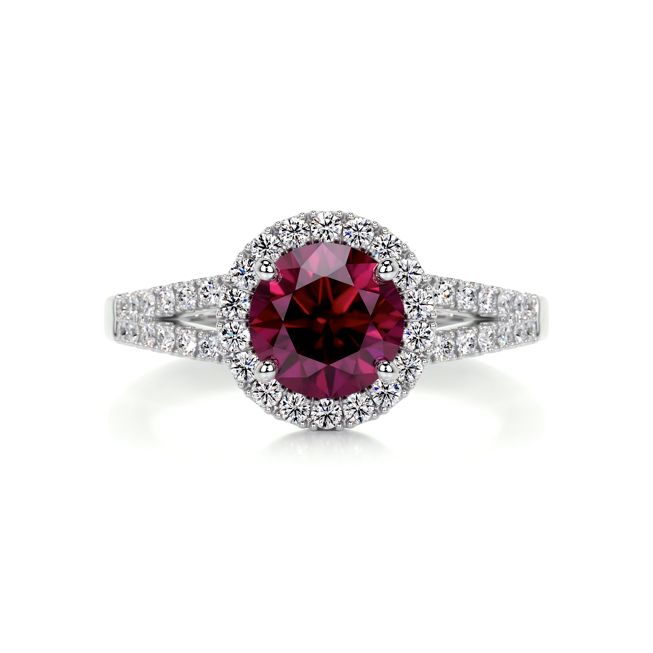 Hazel Gemstone & Diamonds Ring   (1.25 Carat) -Platinum