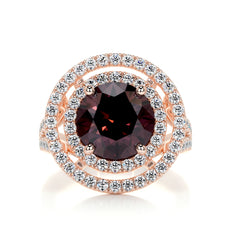 Naomi Gemstone & Diamonds Ring (5 Carat) -14K Rose Gold