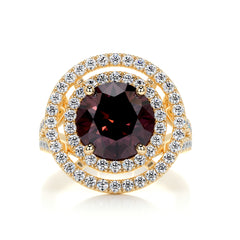 Naomi Gemstone & Diamonds Ring (5 Carat) -18K Yellow Gold