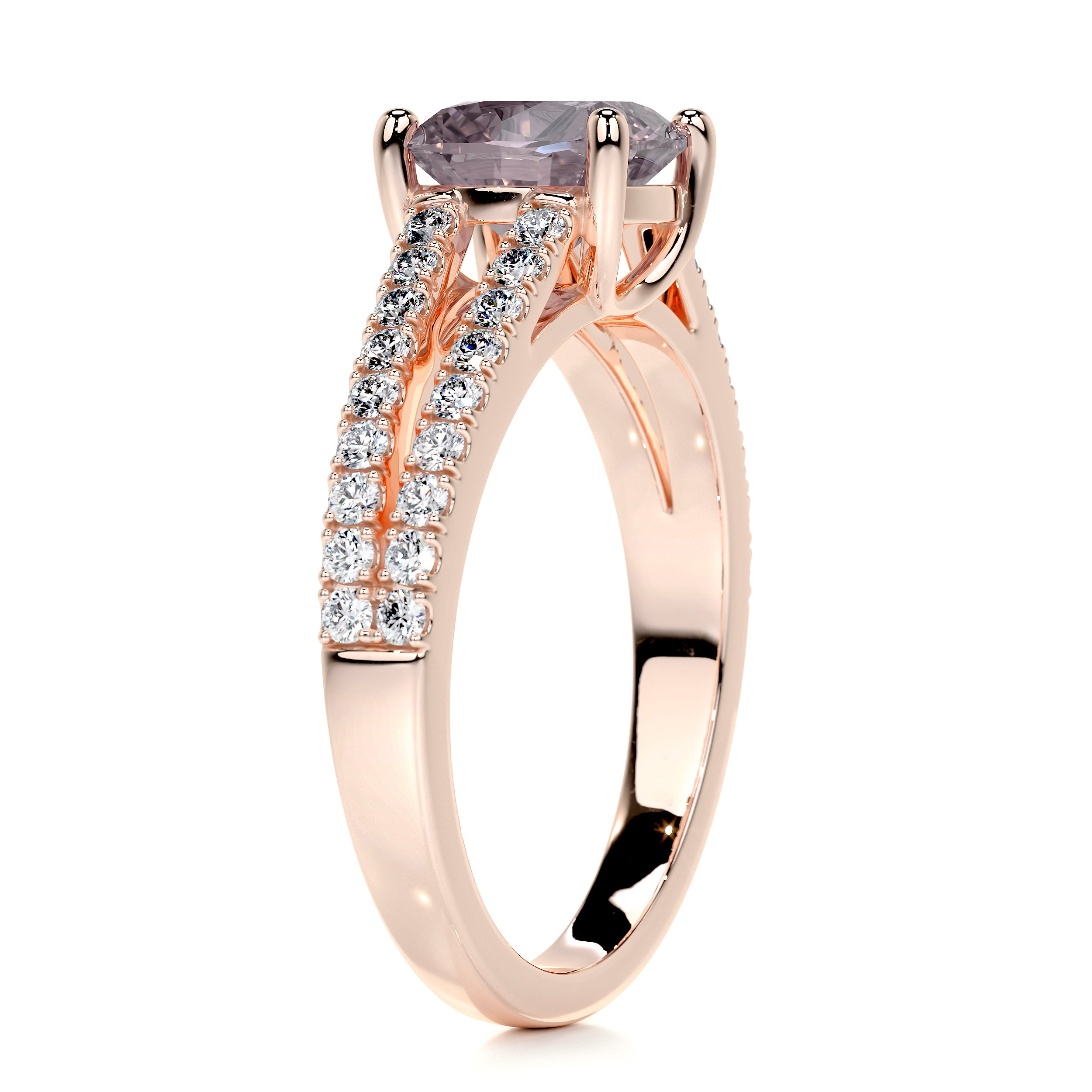 Sadie Gemstone & Diamonds Ring   (2.05 Carat) -14K Rose Gold