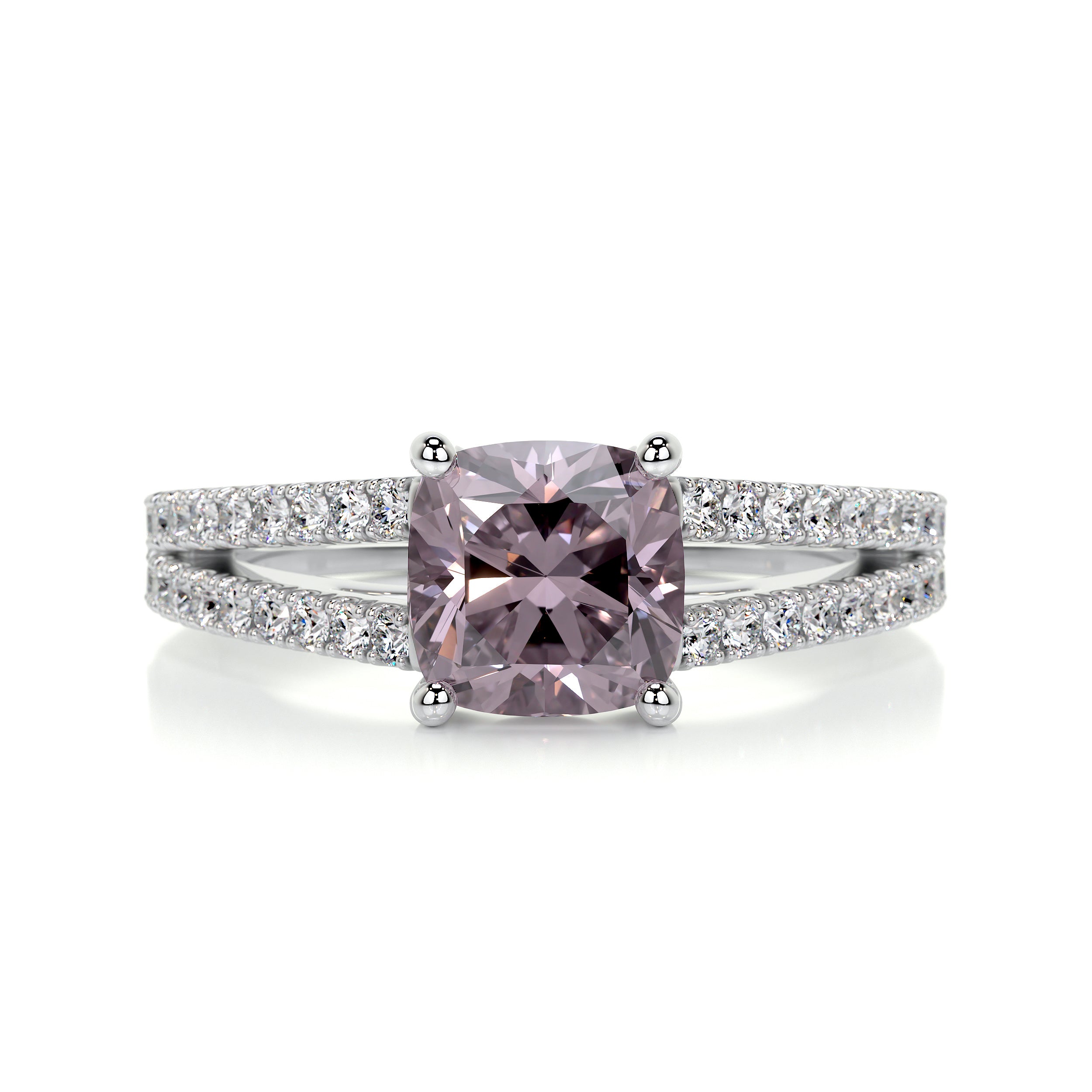 Sadie Gemstone & Diamonds Ring   (2.05 Carat) -18K White Gold