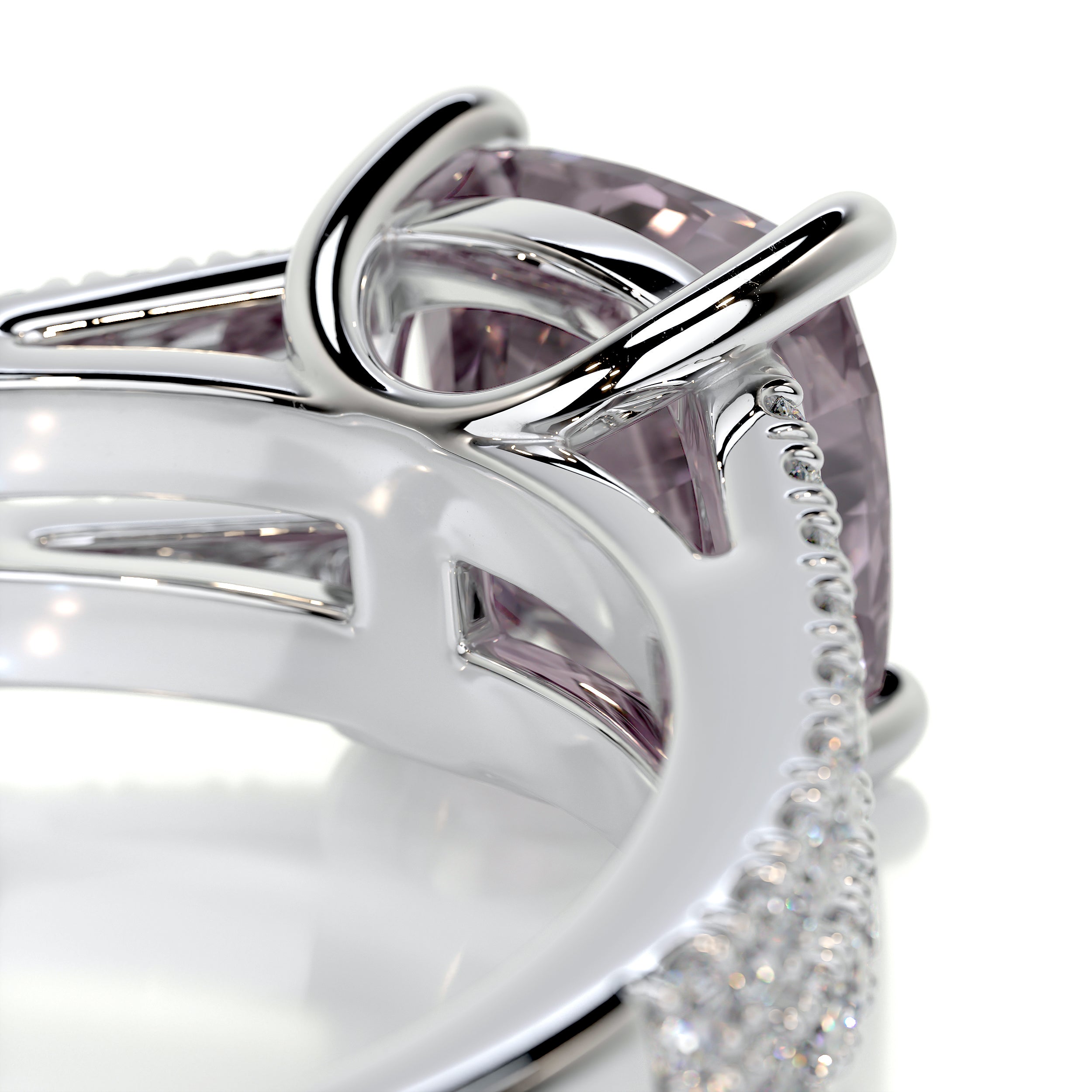 Sadie Gemstone & Diamonds Ring   (2.05 Carat) -18K White Gold