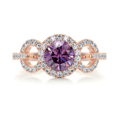 Elize Pink Gemstone & Diamonds Ring (1.30 Carat) -14K Rose Gold
