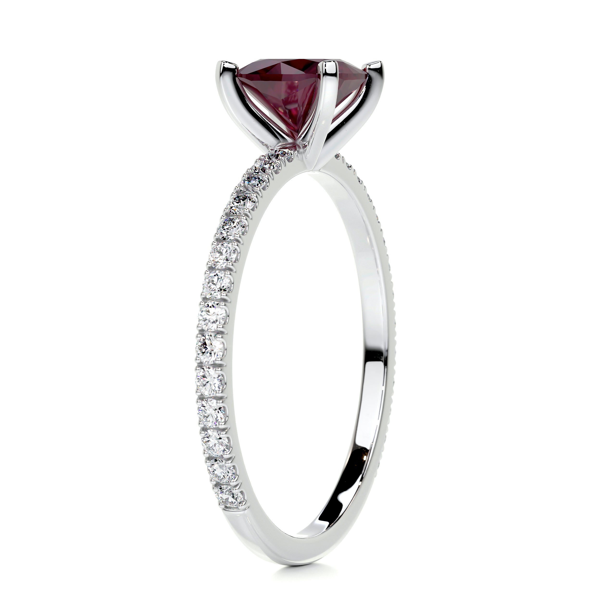 Stephanie Gemstone & Diamonds Ring   (1.8 Carat) -Platinum