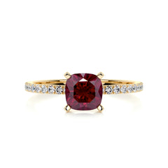 Stephanie Gemstone & Diamonds Ring (1.8 Carat) -18K Yellow Gold