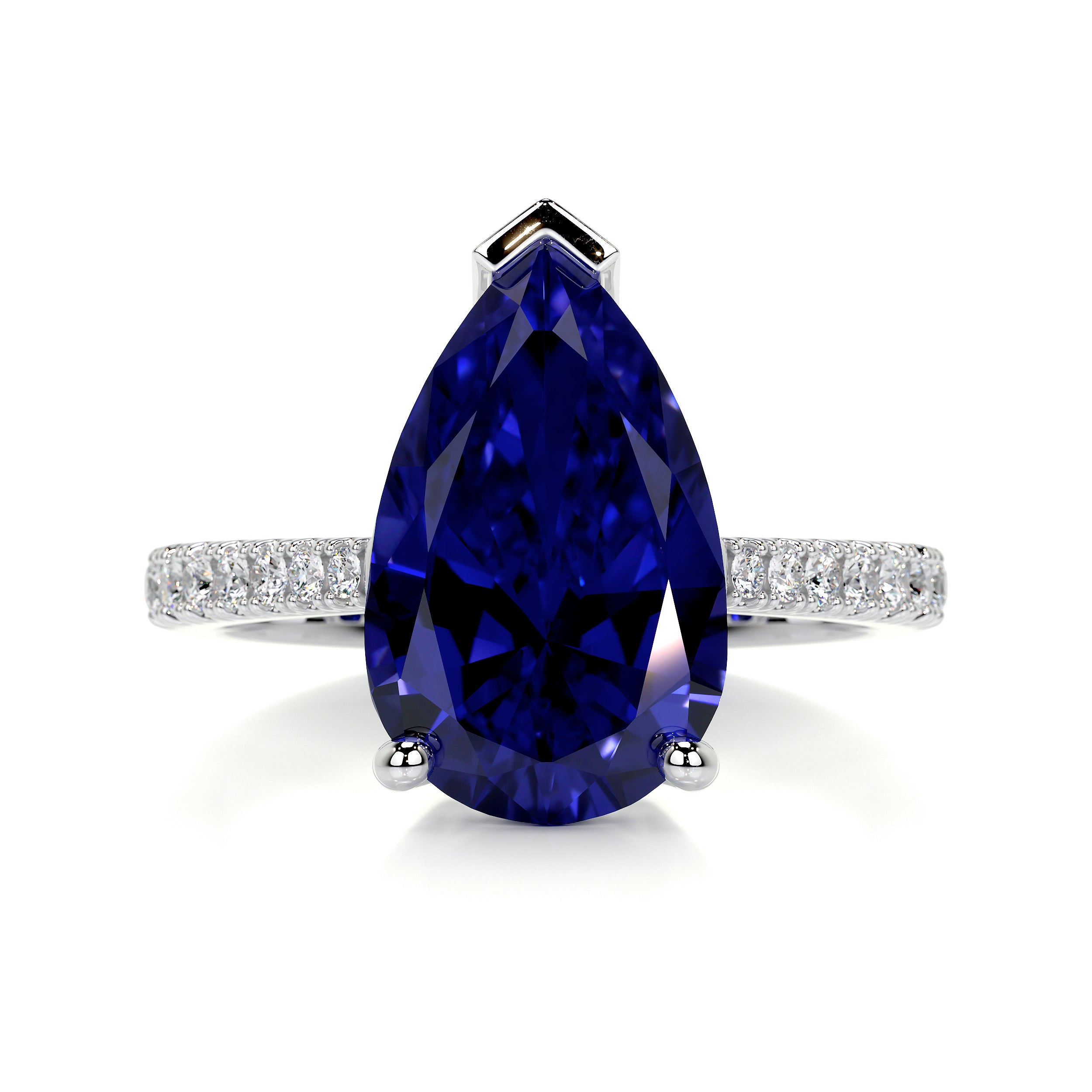 Anna Gemstone & Diamonds Ring   (4.15 Carat) -Platinum