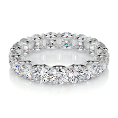 Trinity Lab Grown Eternity Wedding Ring -18K White Gold