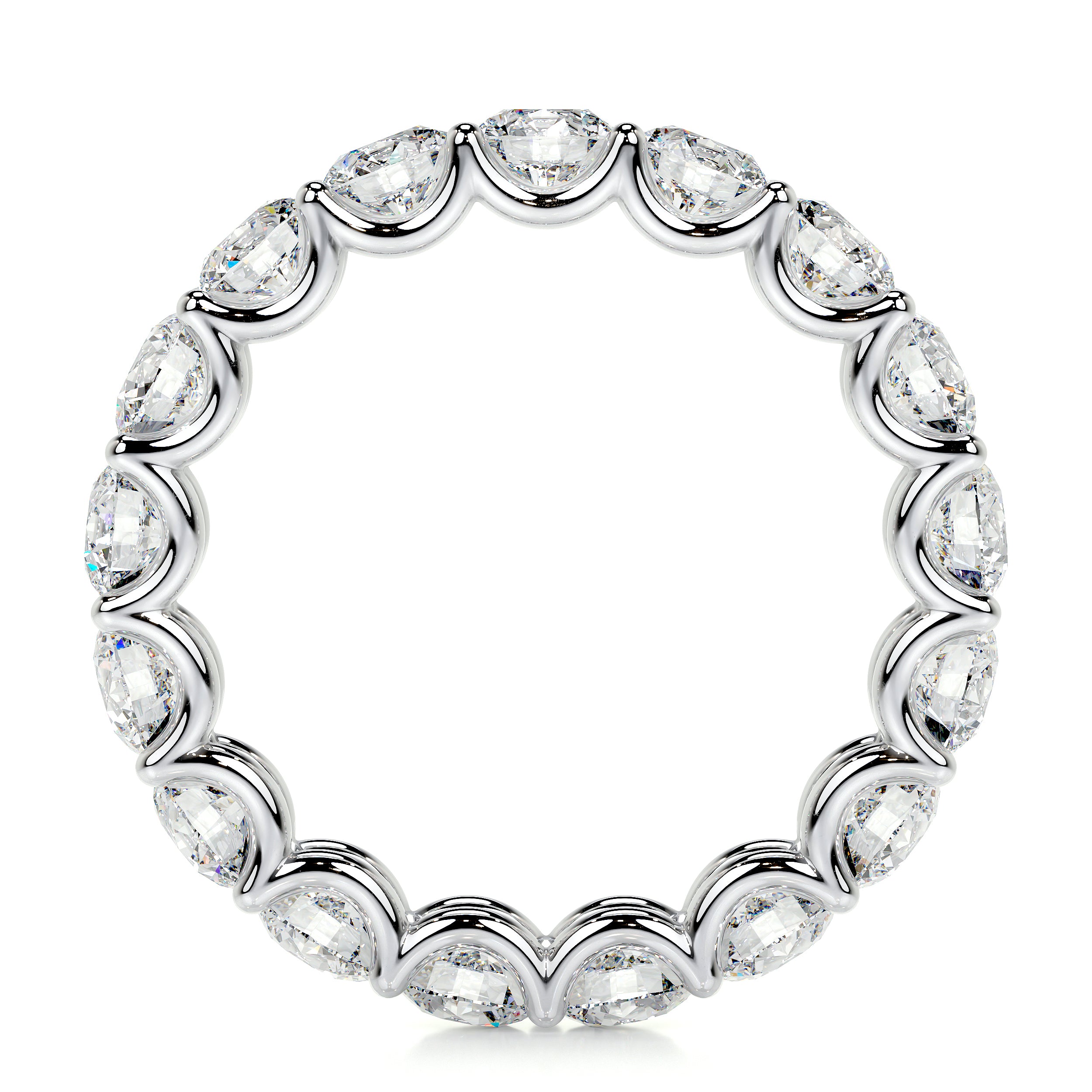 Trinity Lab Grown Eternity Wedding Ring   (4 Carat) -18K White Gold
