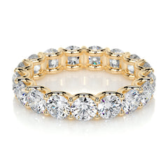 Trinity Lab Grown Eternity Wedding Ring -18K Yellow Gold