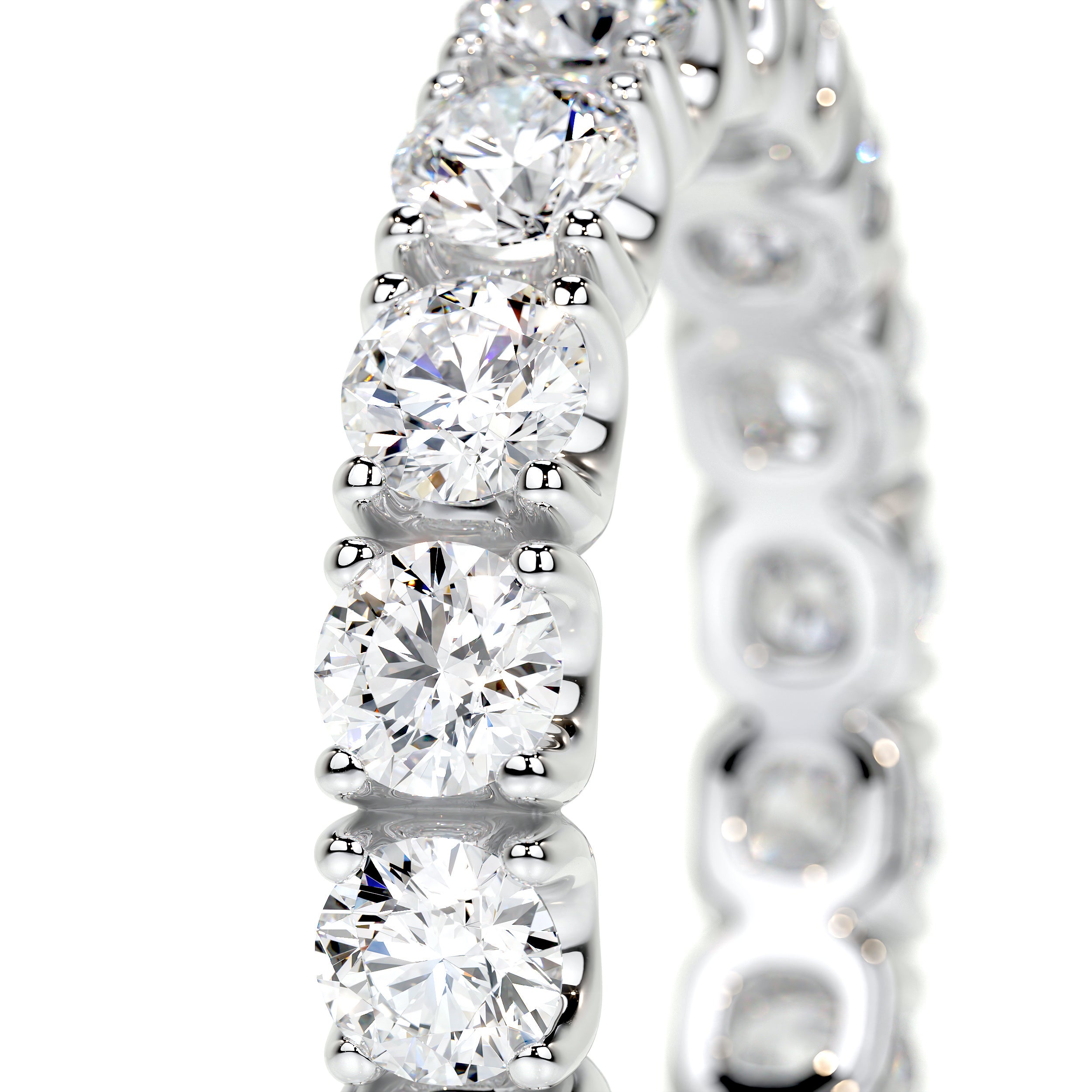 Trinity Lab Grown Eternity Wedding Ring   (2.4 Carat) -18K White Gold