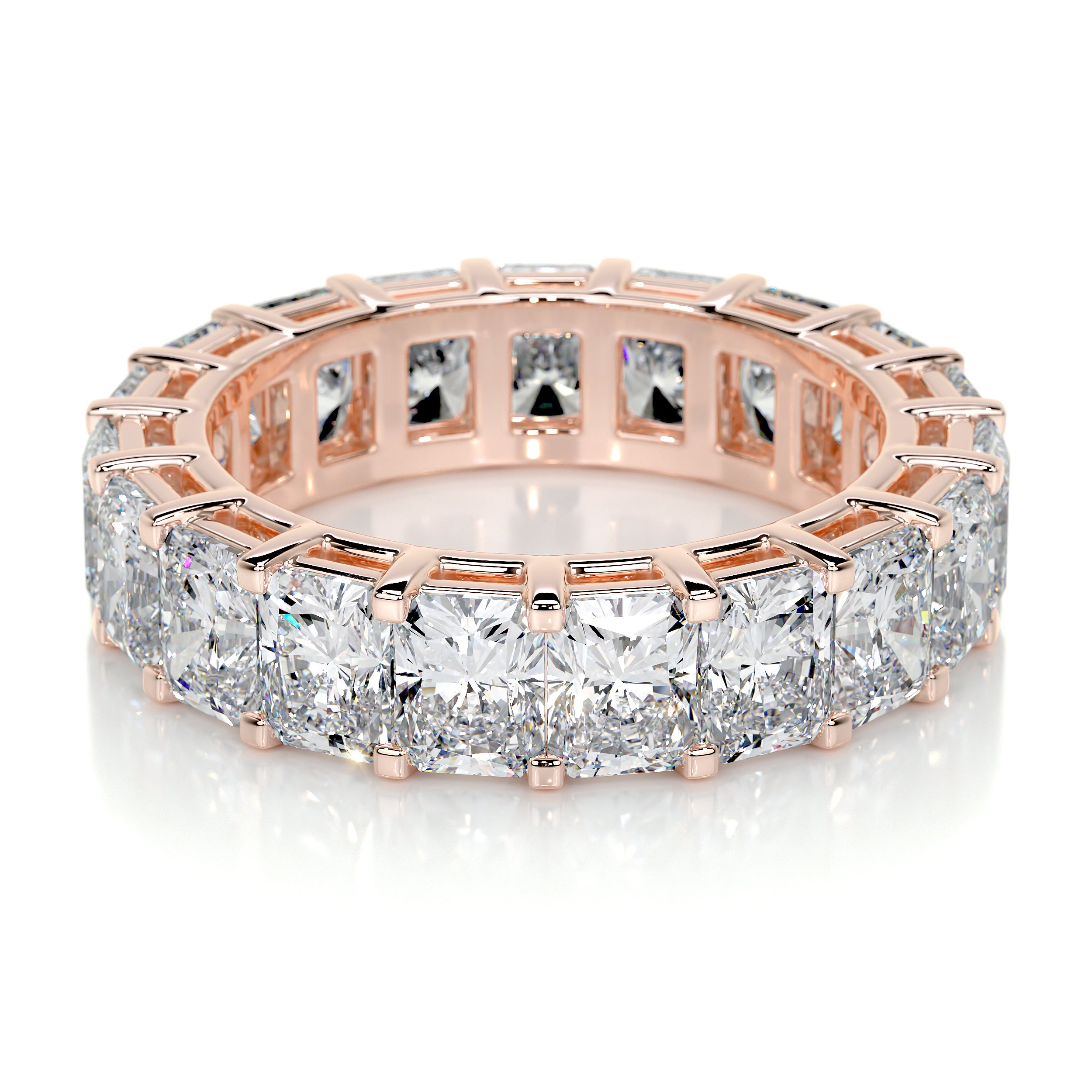 Andi Lab Grown Eternity Wedding Ring   (6 Carat) - 14K Rose Gold
