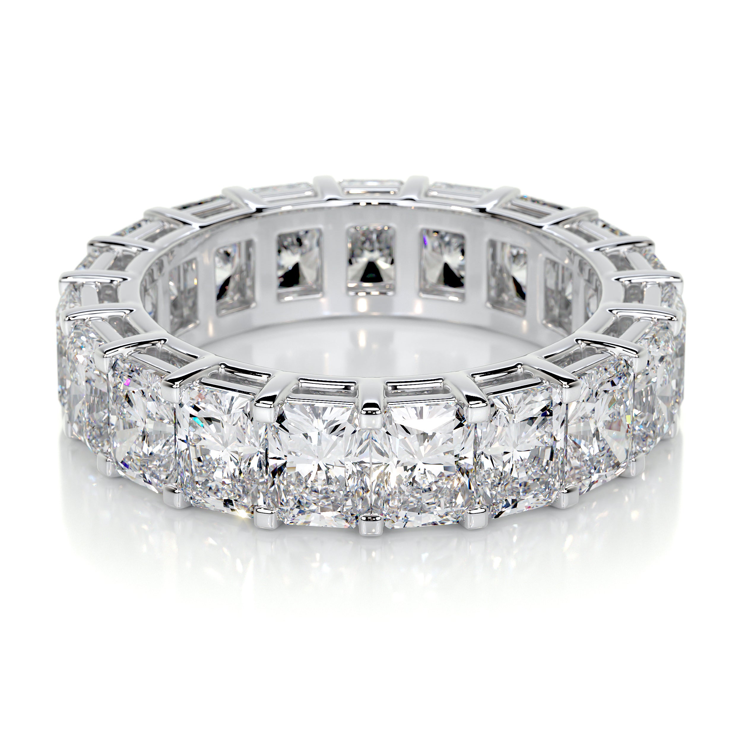 Andi Lab Grown Eternity Wedding Ring   (6 Carat) - 14K White Gold