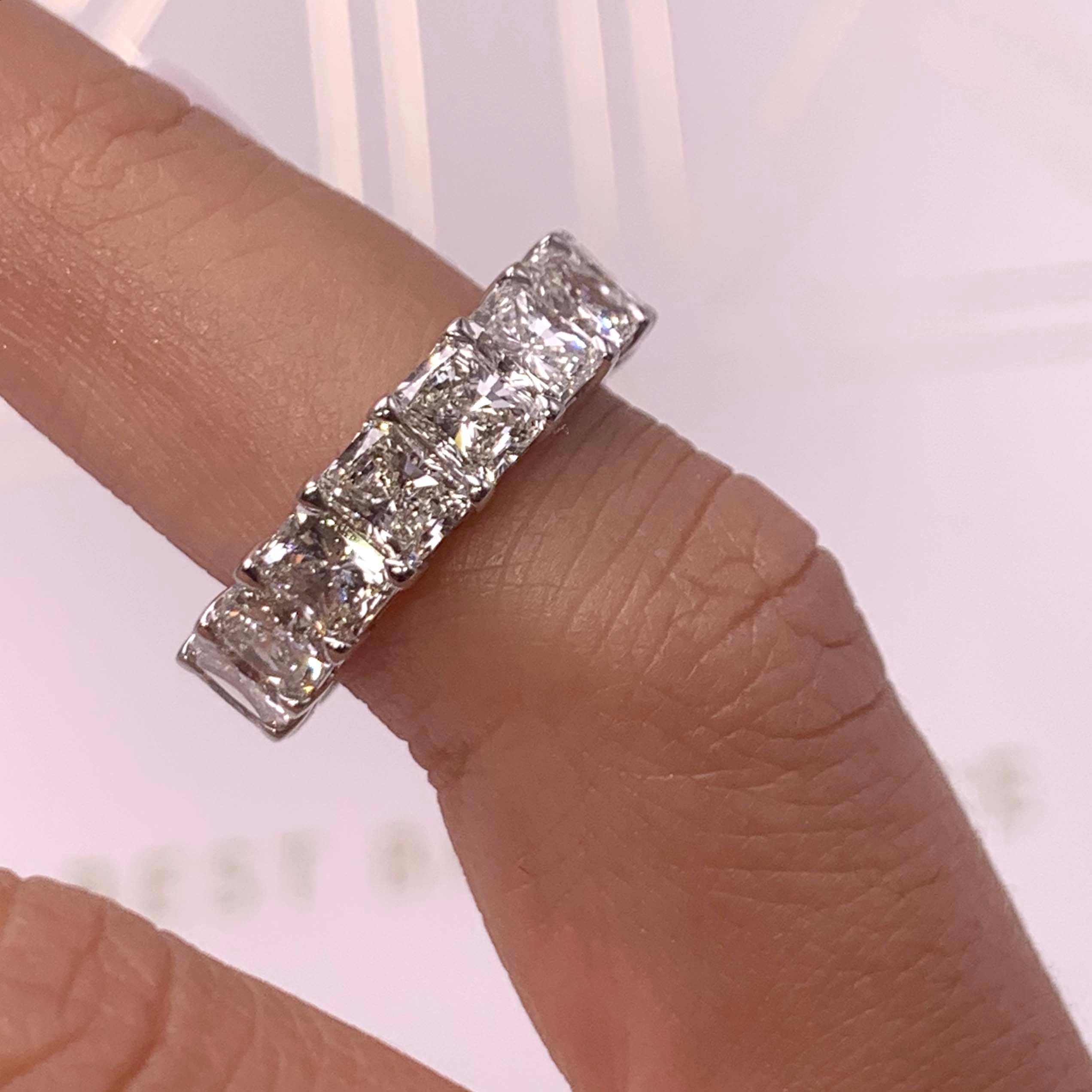 Andi Lab Grown Eternity Wedding Ring   (6 Carat) - 18K White Gold