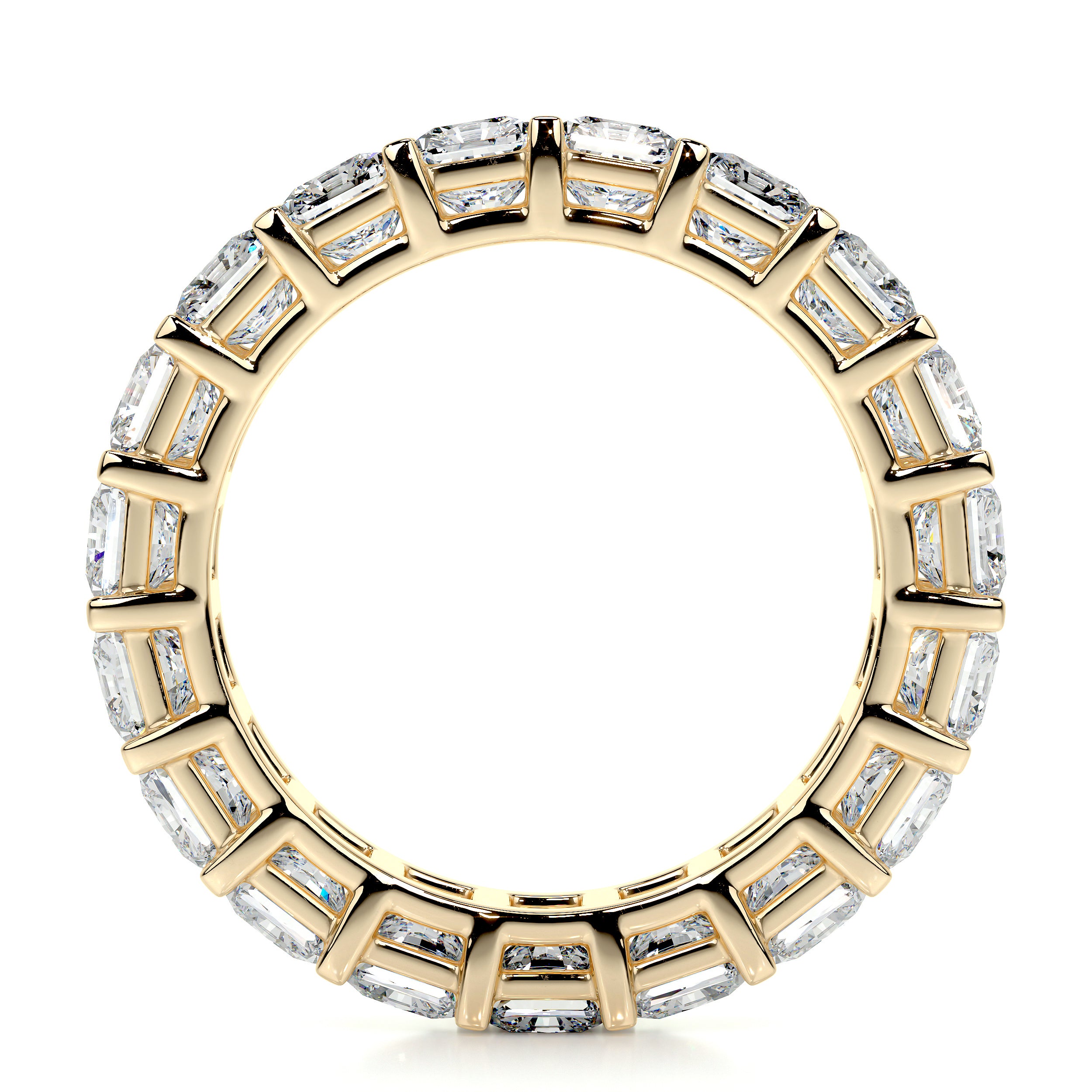 Andi Lab Grown Eternity Wedding Ring   (6 Carat) - 18K Yellow Gold