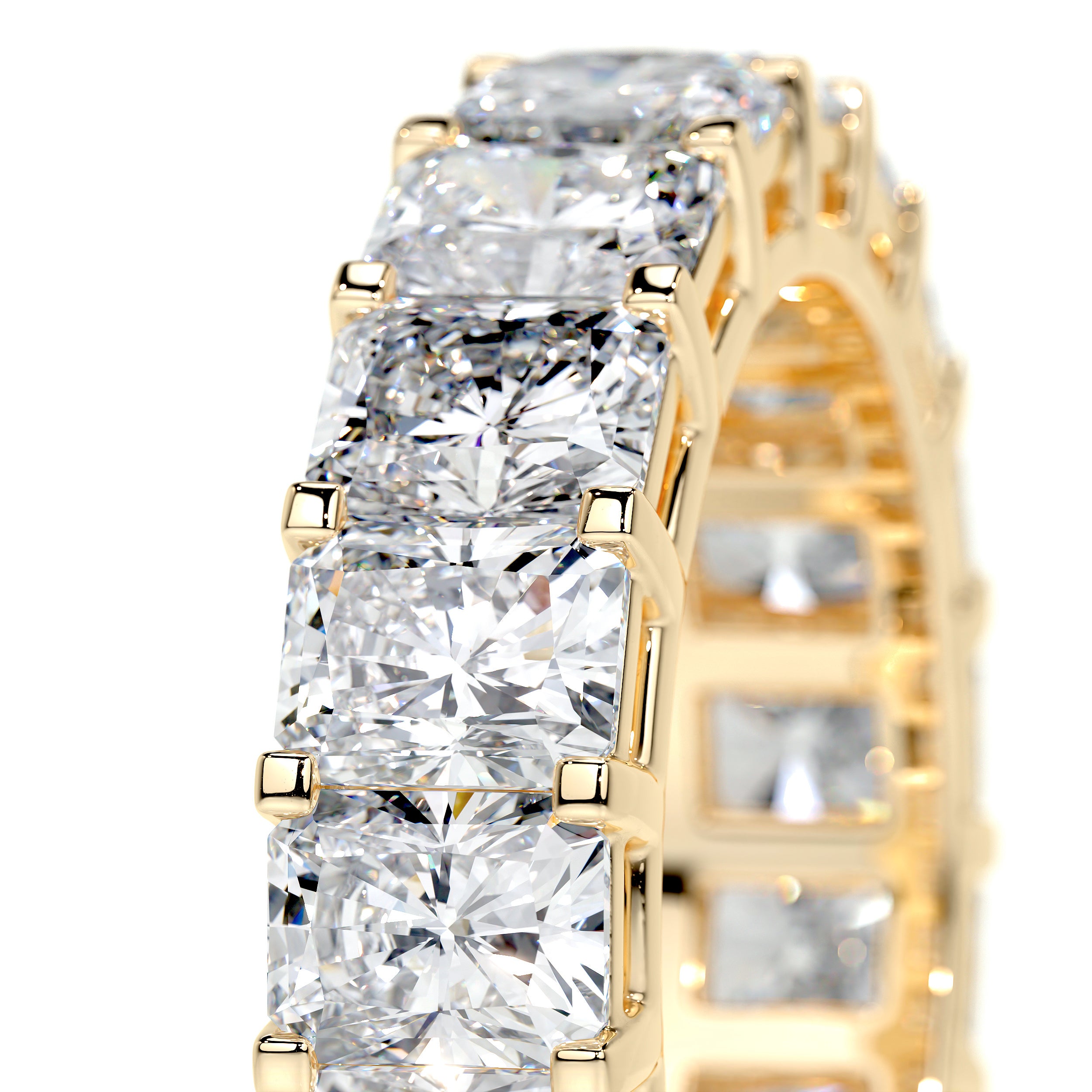 Andi Lab Grown Eternity Wedding Ring   (6 Carat) - 18K Yellow Gold