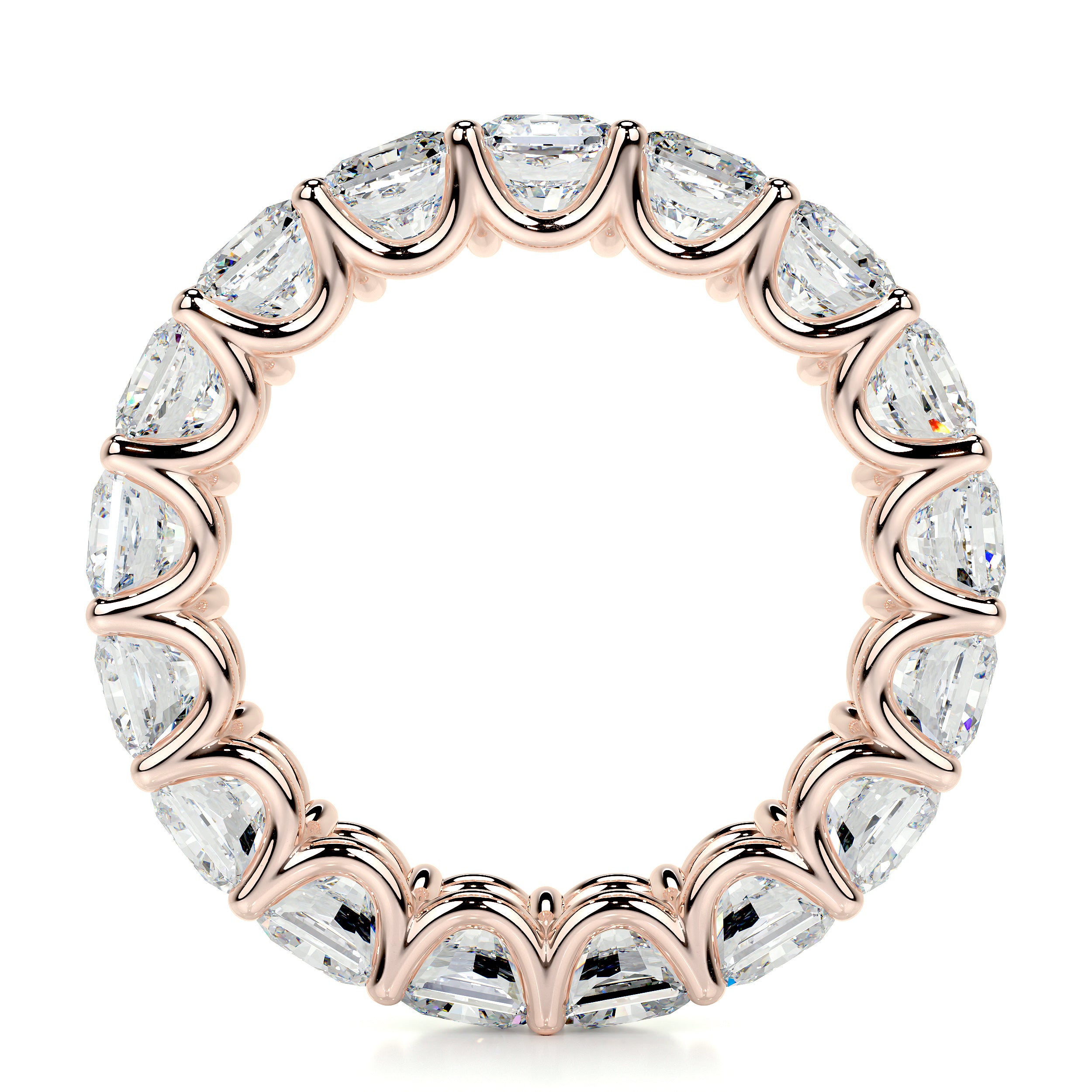 Andi Lab Grown Eternity Wedding Ring   (5 Carat) - 14K Rose Gold