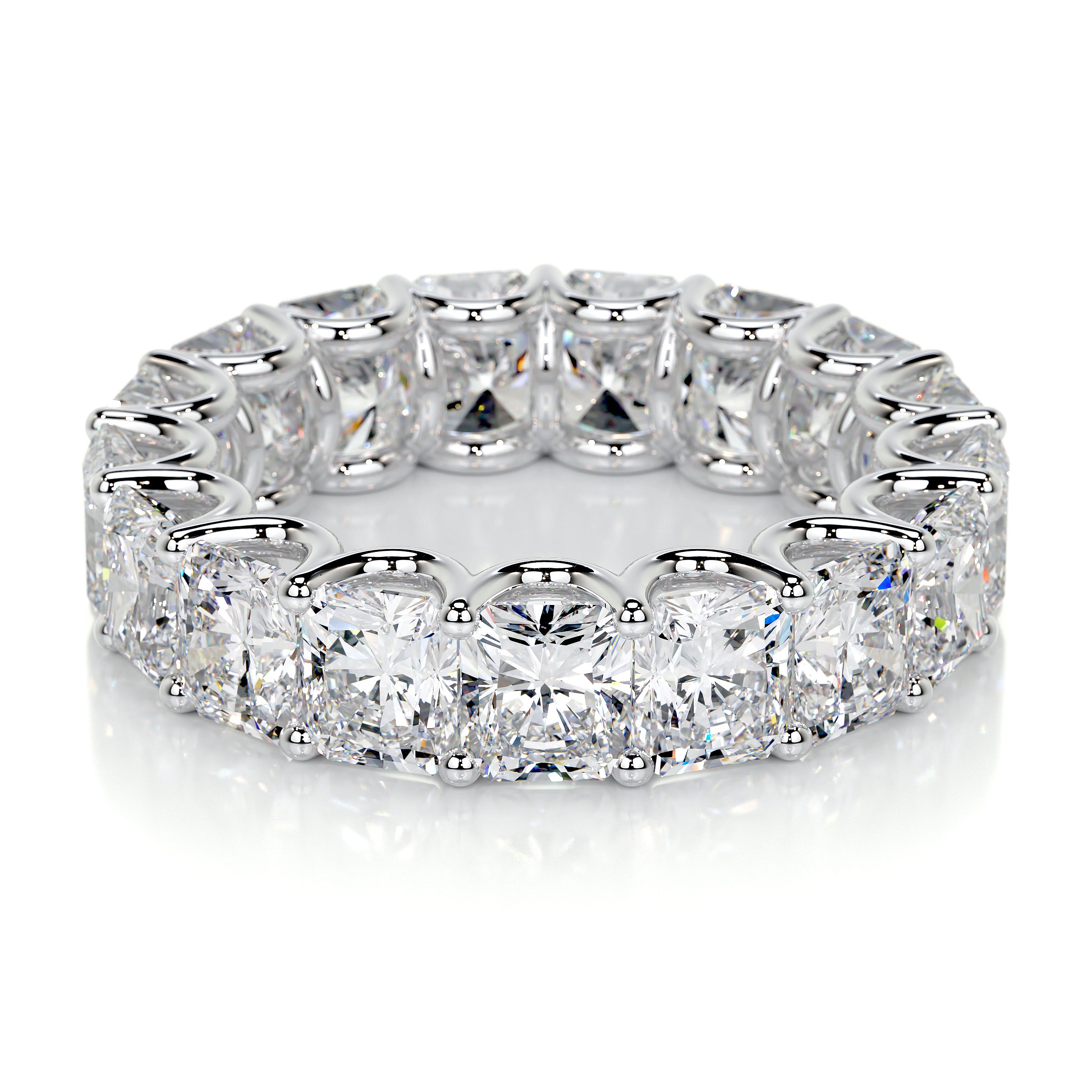 Andi Lab Grown Eternity Wedding Ring   (5 Carat) - 18K White Gold