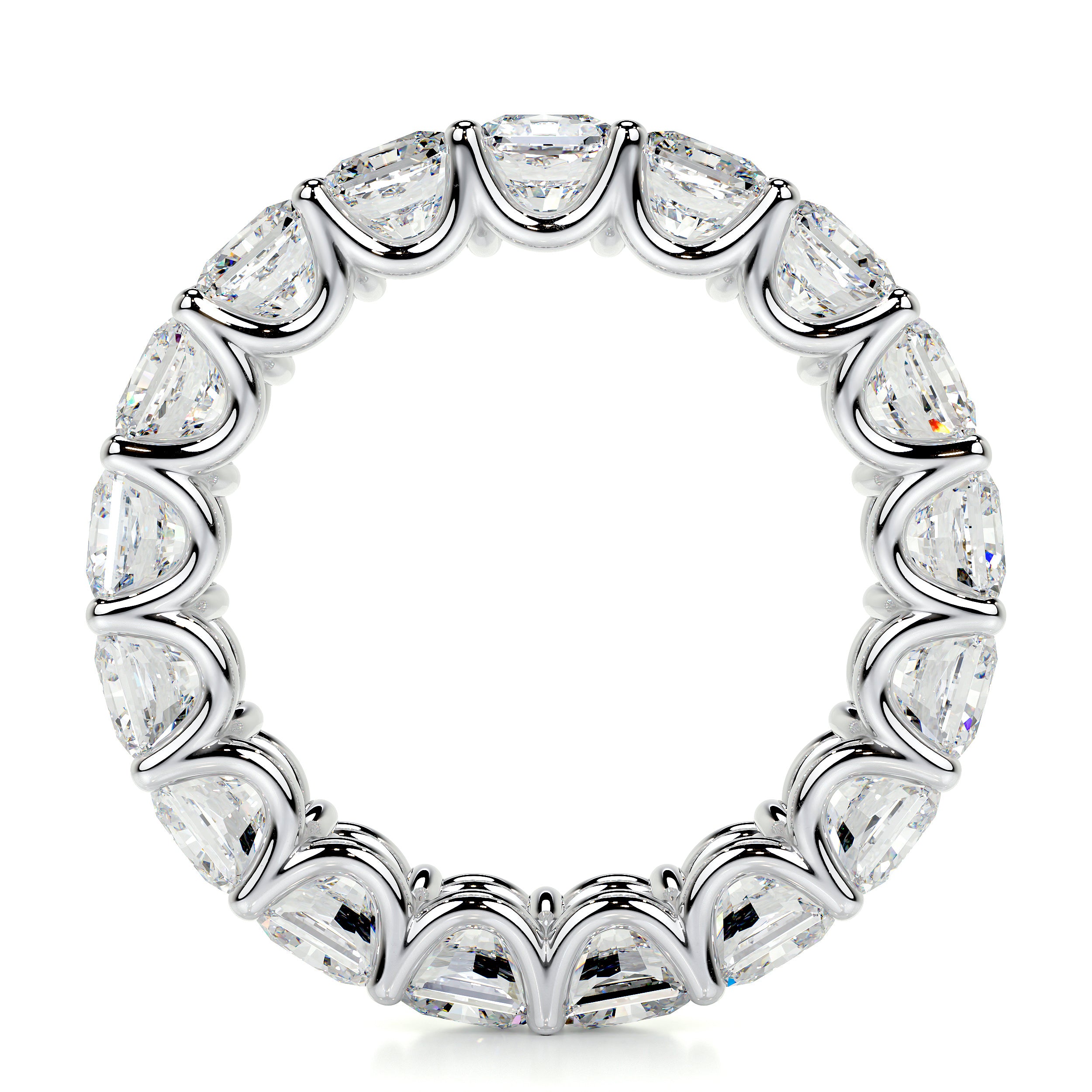 Andi Lab Grown Eternity Wedding Ring   (5 Carat) - 14K White Gold