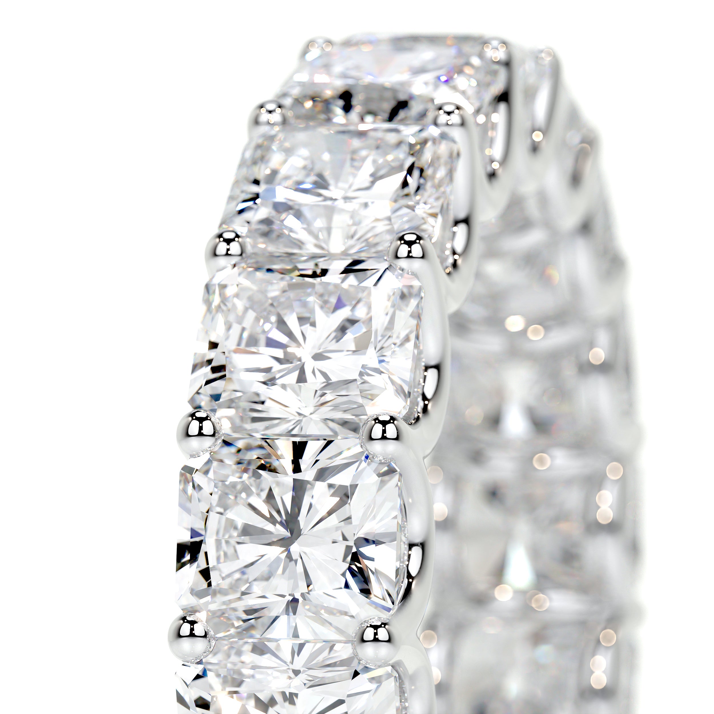 Andi Lab Grown Eternity Wedding Ring   (5 Carat) - 18K White Gold