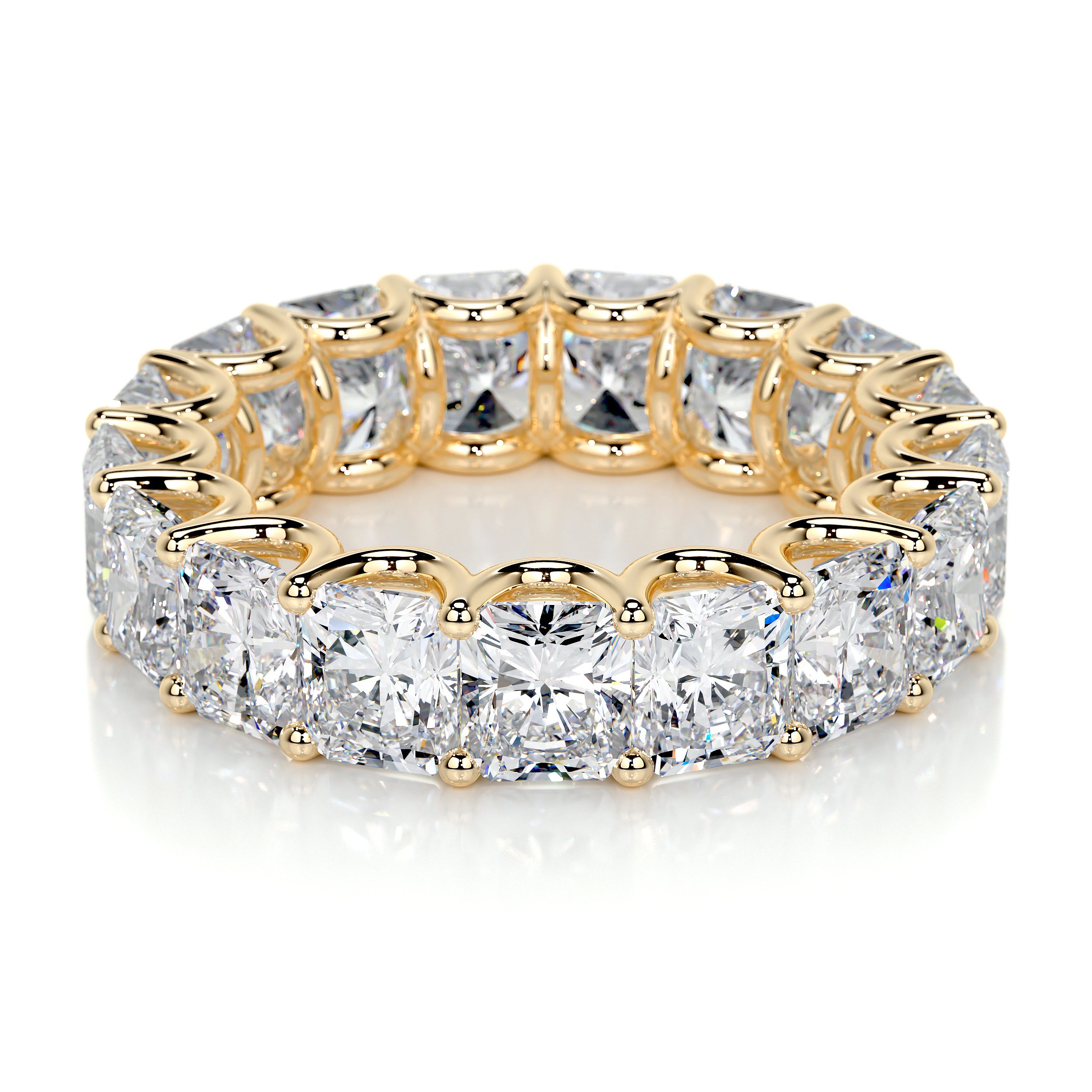 Andi Lab Grown Eternity Wedding Ring   (5 Carat) - 18K Yellow Gold