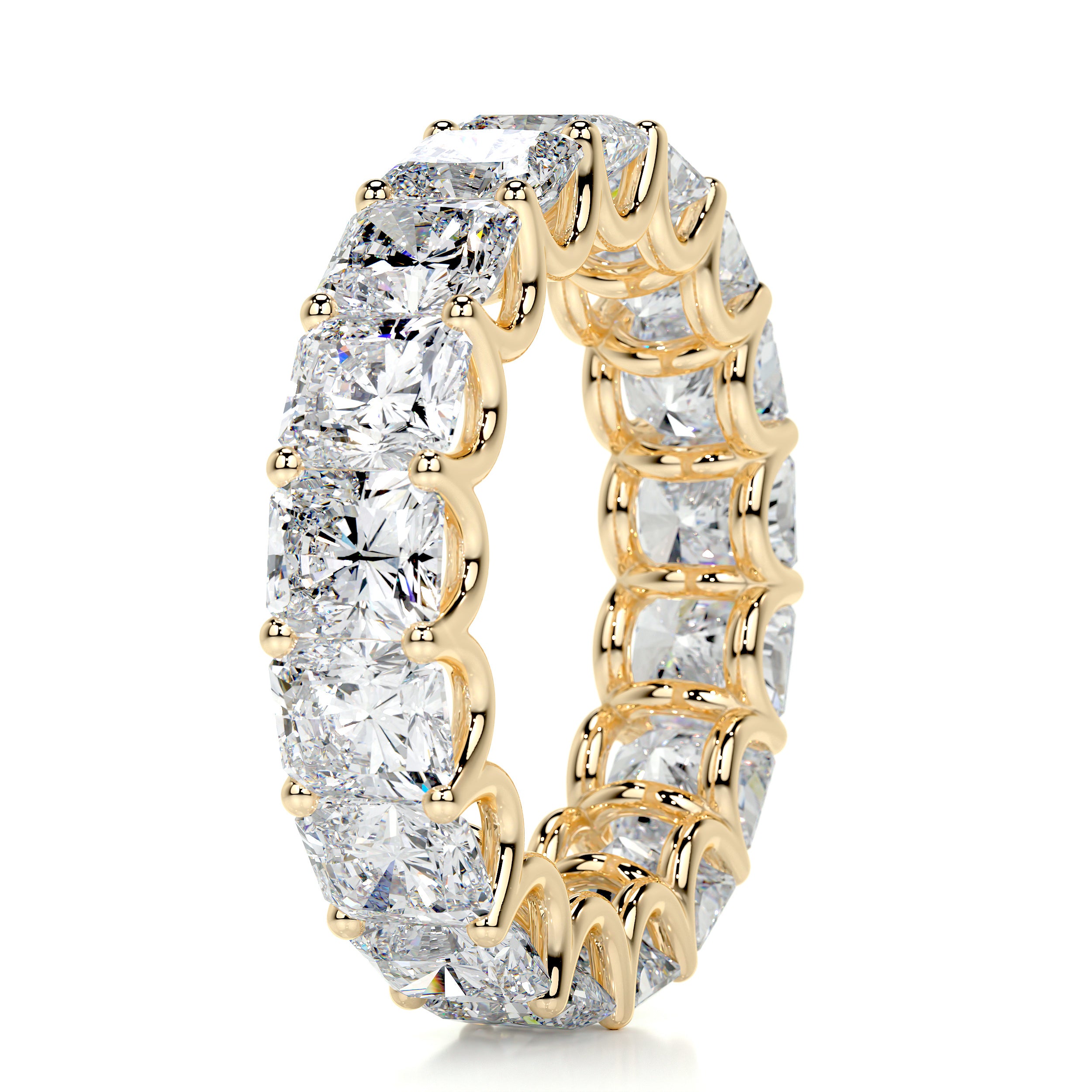 Andi Eternity Wedding Ring   (5 Carat) - 18K Yellow Gold
