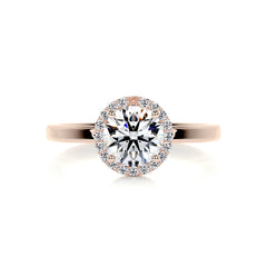 Anne Moissanite & Diamond Ring -14K Rose Gold