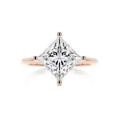 Alma Moissanite Ring -14K Rose Gold