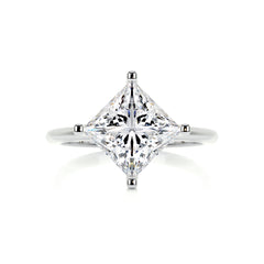 Alma Moissanite Ring -Platinum