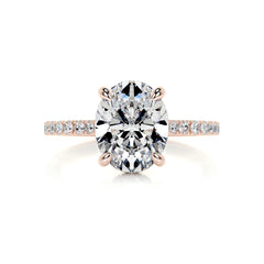 Dionne Moissanite & Diamond Ring -14K Rose Gold