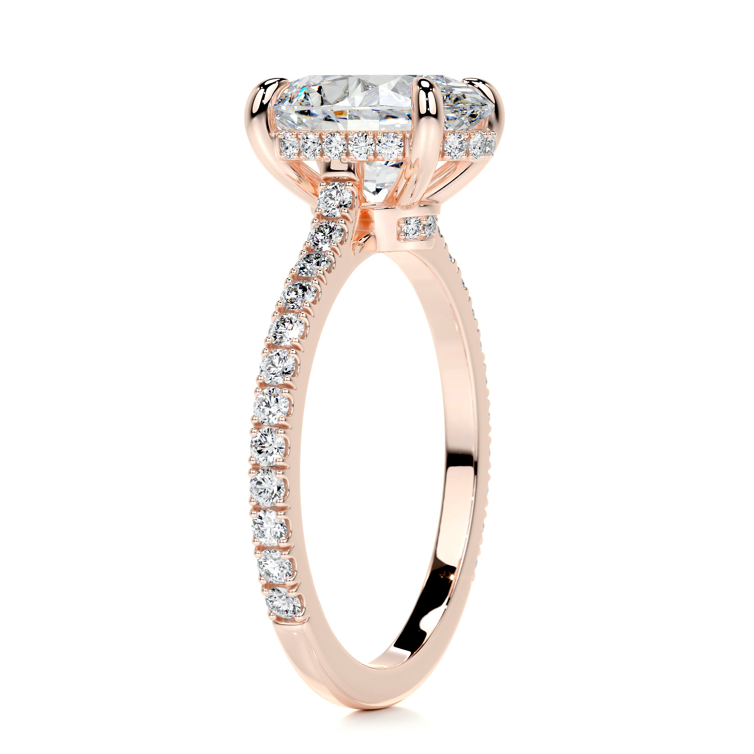 Dionne Moissanite & Diamonds Ring   (3.5 Carat) -14K Rose Gold