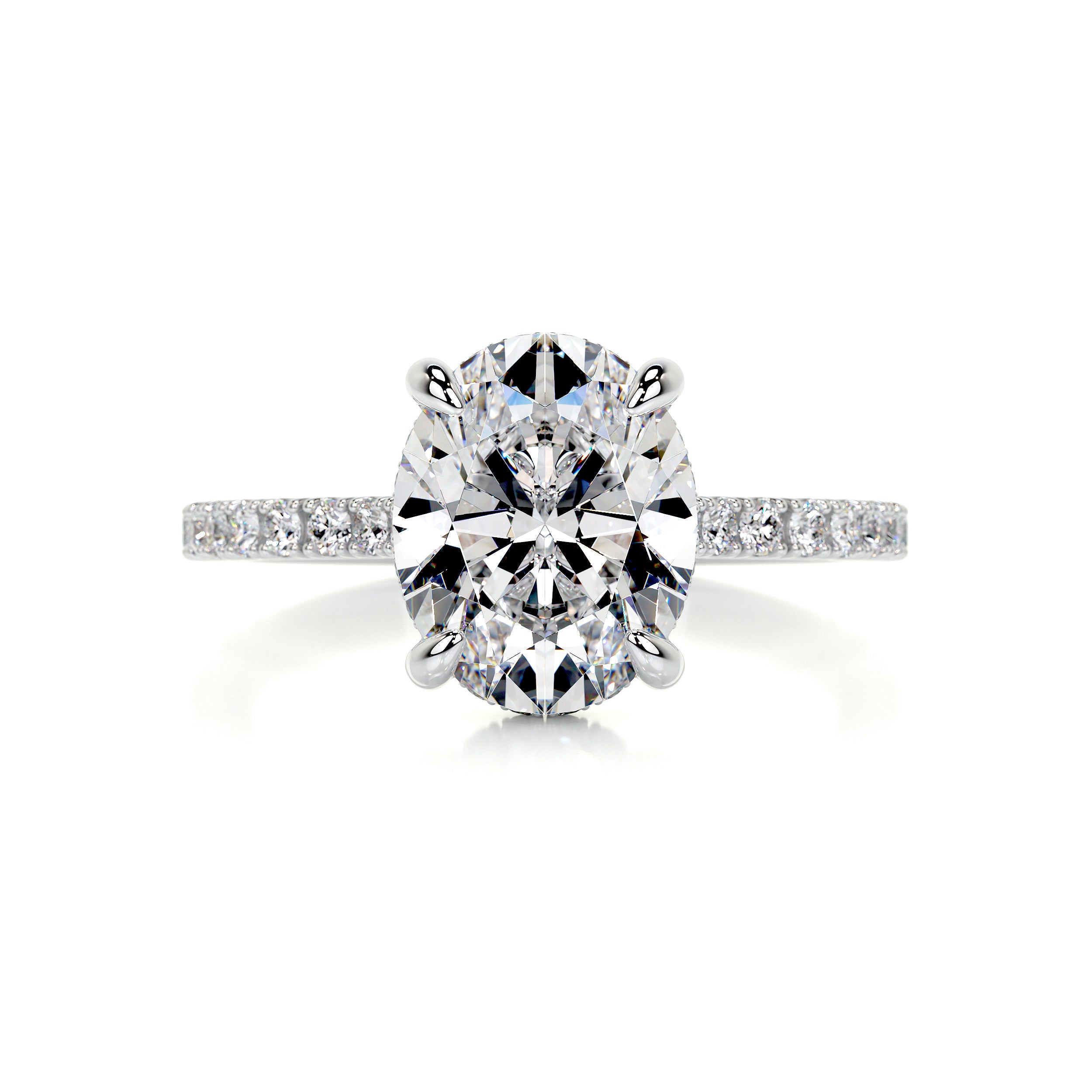Dionne Moissanite & Diamonds Ring -14K White Gold