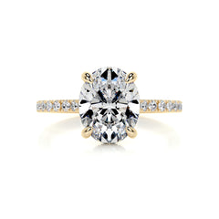Dionne Moissanite & Diamond Ring -18K Yellow Gold
