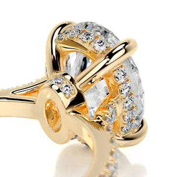 Dionne Moissanite & Diamond Ring -18K Yellow Gold