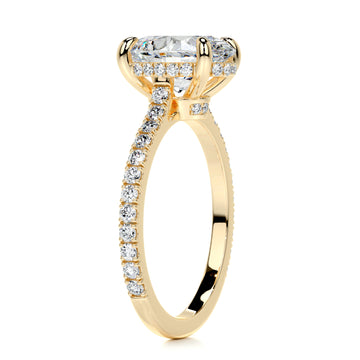 Dionne Moissanite & Diamond Ring -18K Yellow Gold