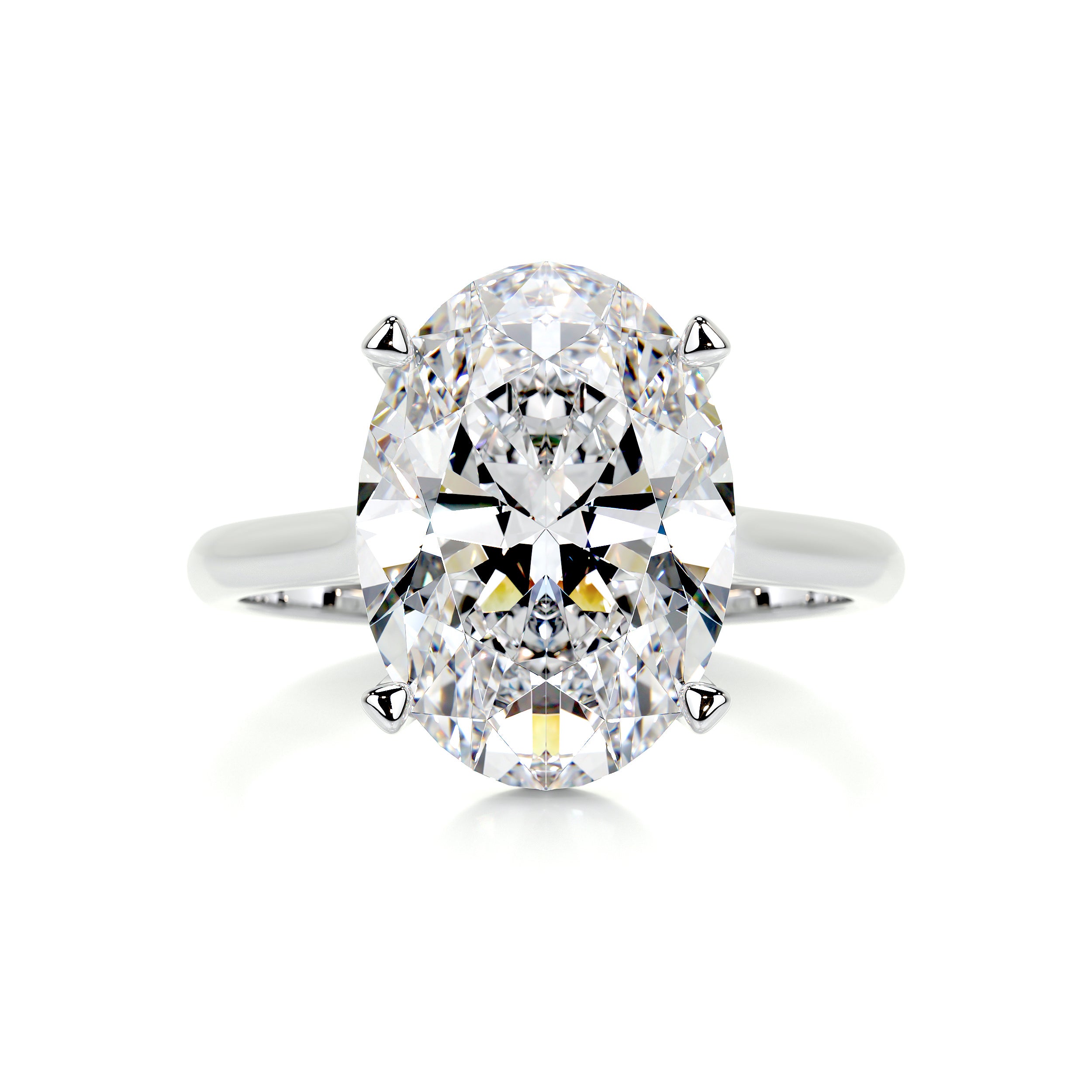 Ozi Moissanite Ring, Solitaire, 14K White Gold – Best Brilliance