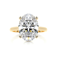 Ozi Moissanite Ring -18K Yellow Gold