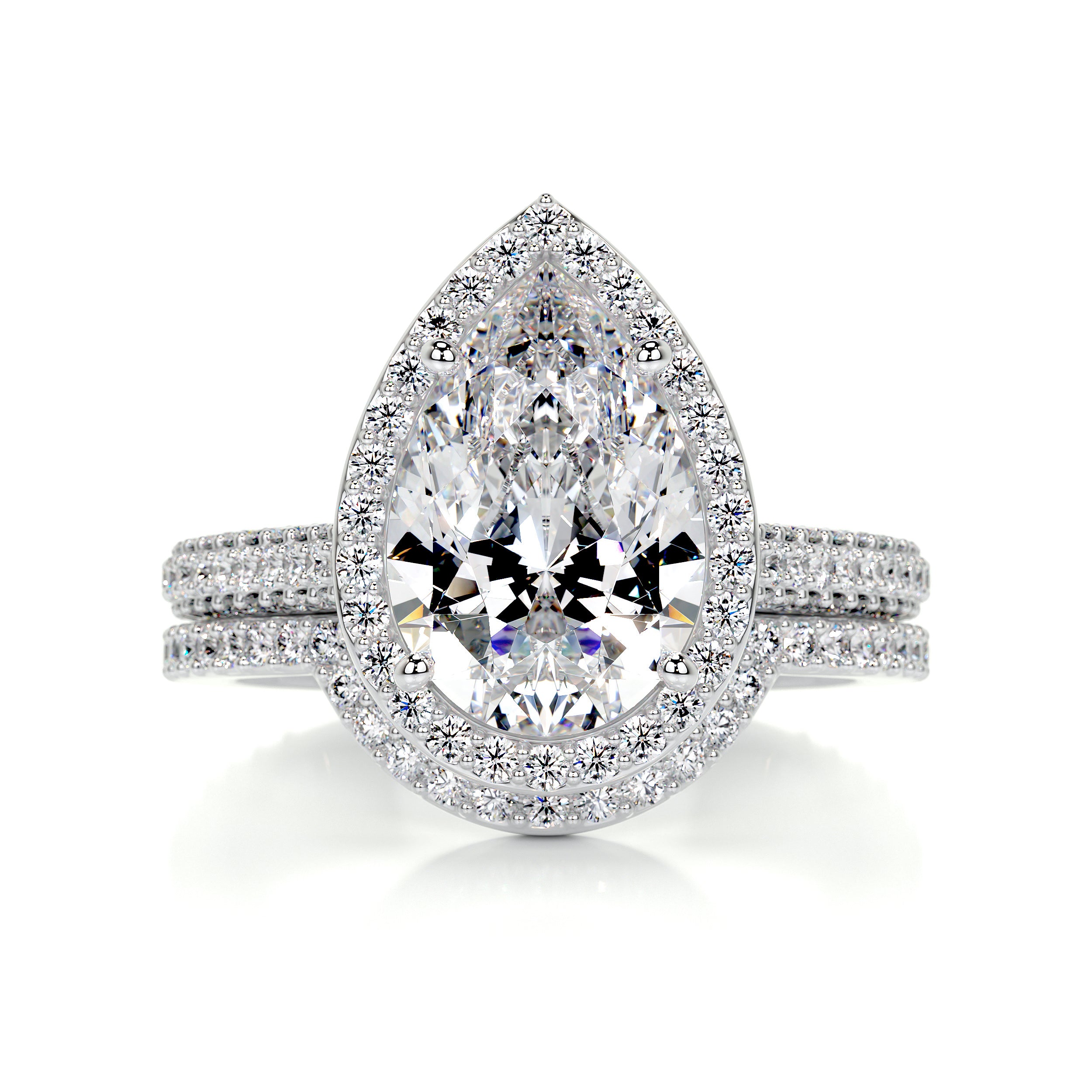 Half carat pear hot sale shaped diamond