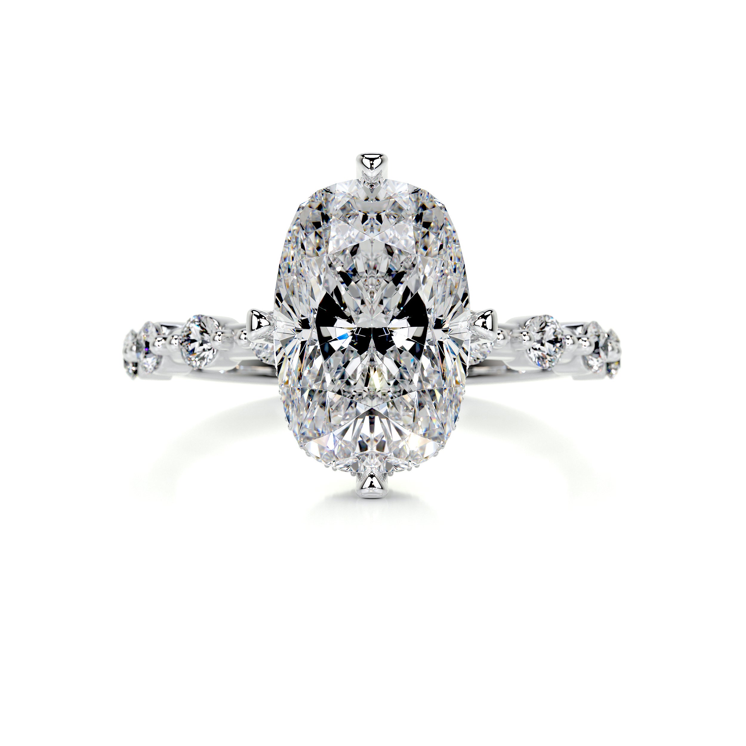 Moissanite and diamond store engagement rings