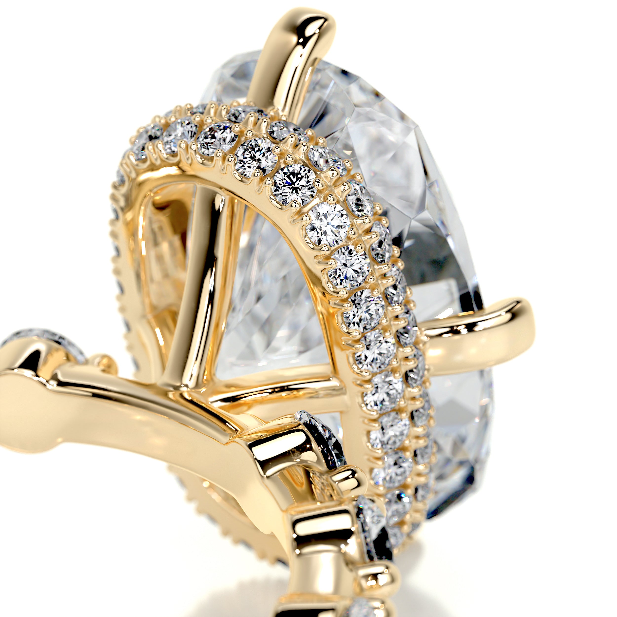 Theresa Moissanite & Diamonds Ring -18K Yellow Gold