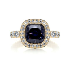 North Gemstone & Diamonds Ring (4 Carat) - 18K Yellow Gold