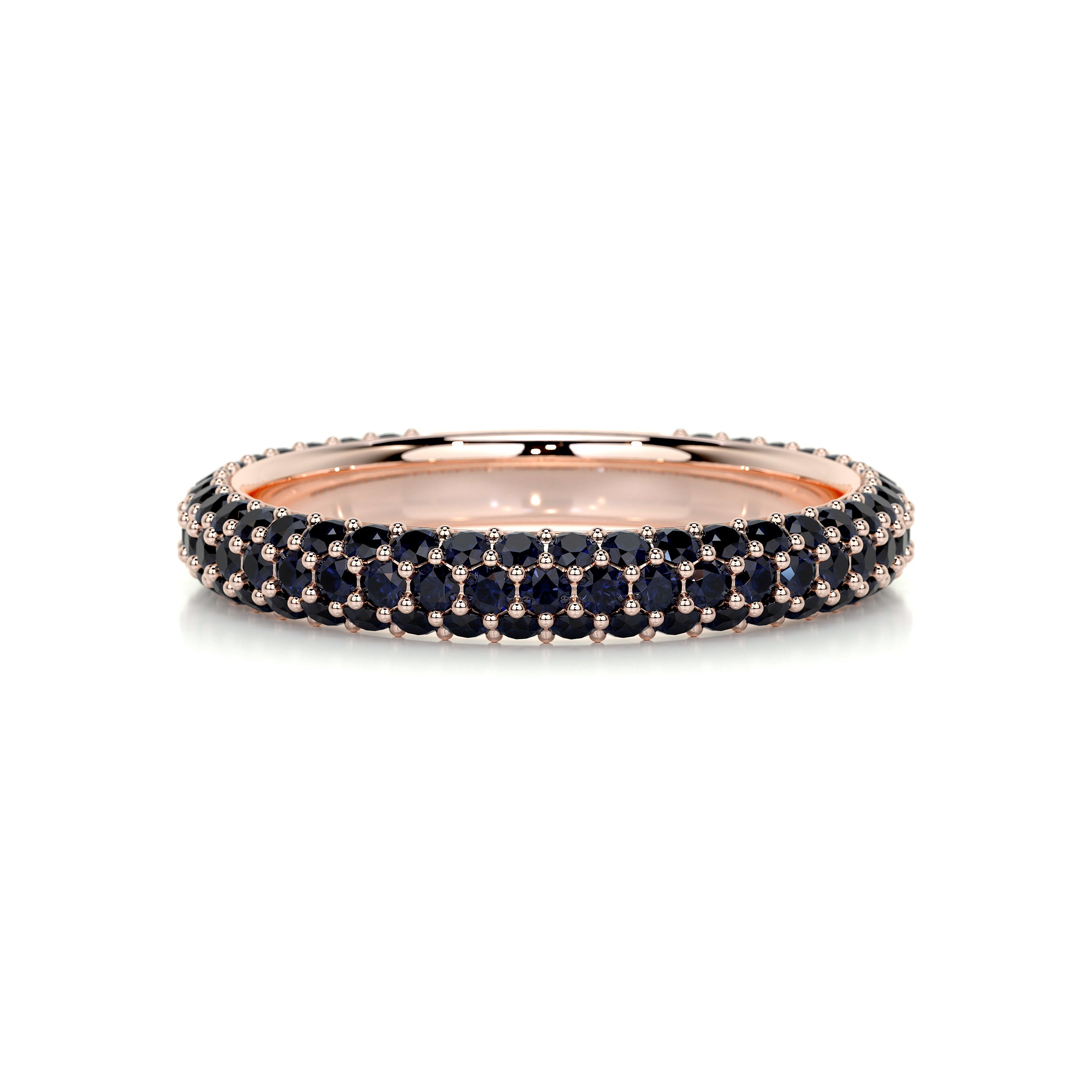 Emma Blue Gemstone Wedding Ring   (1.25 Carat) -14K Rose Gold