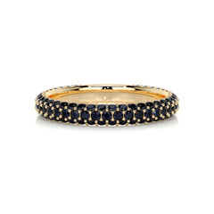 Emma Blue Gemstone Wedding Ring (1.25 Carat) -18K Yellow Gold