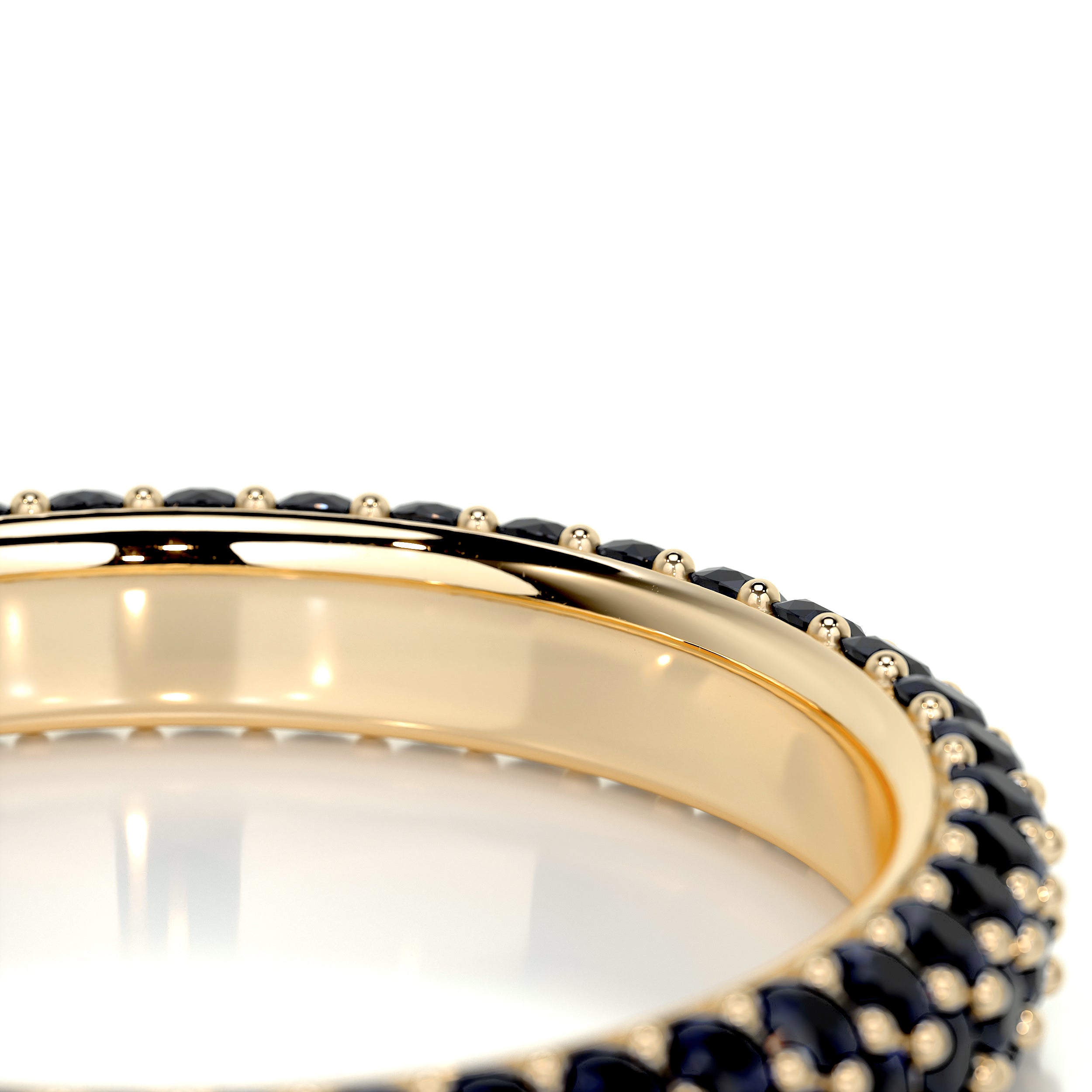 Emma Blue Gemstone Wedding Ring   (1.25 Carat) -18K Yellow Gold
