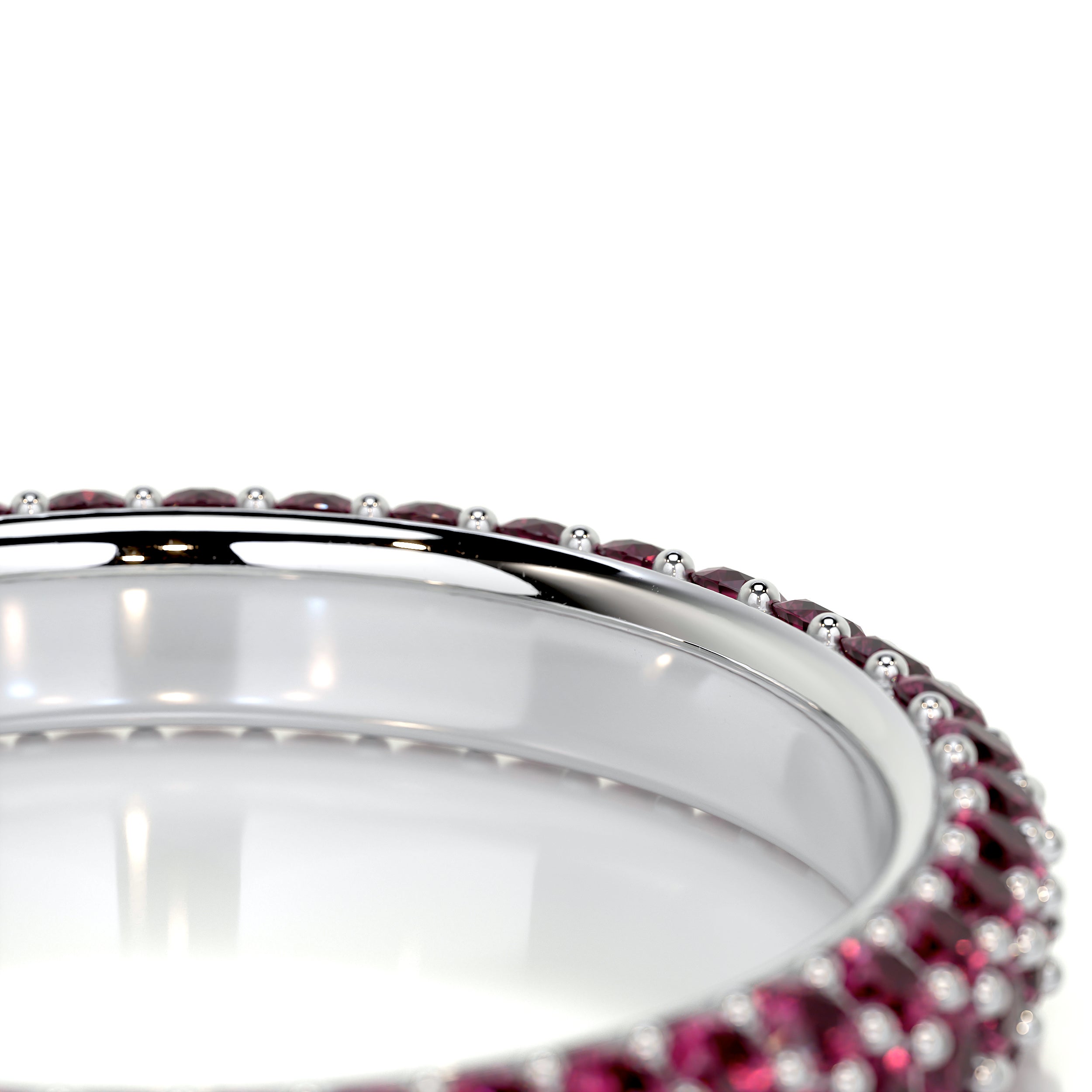 Emma Red Gemstone Wedding Ring   (1.25 Carat) -18K White Gold