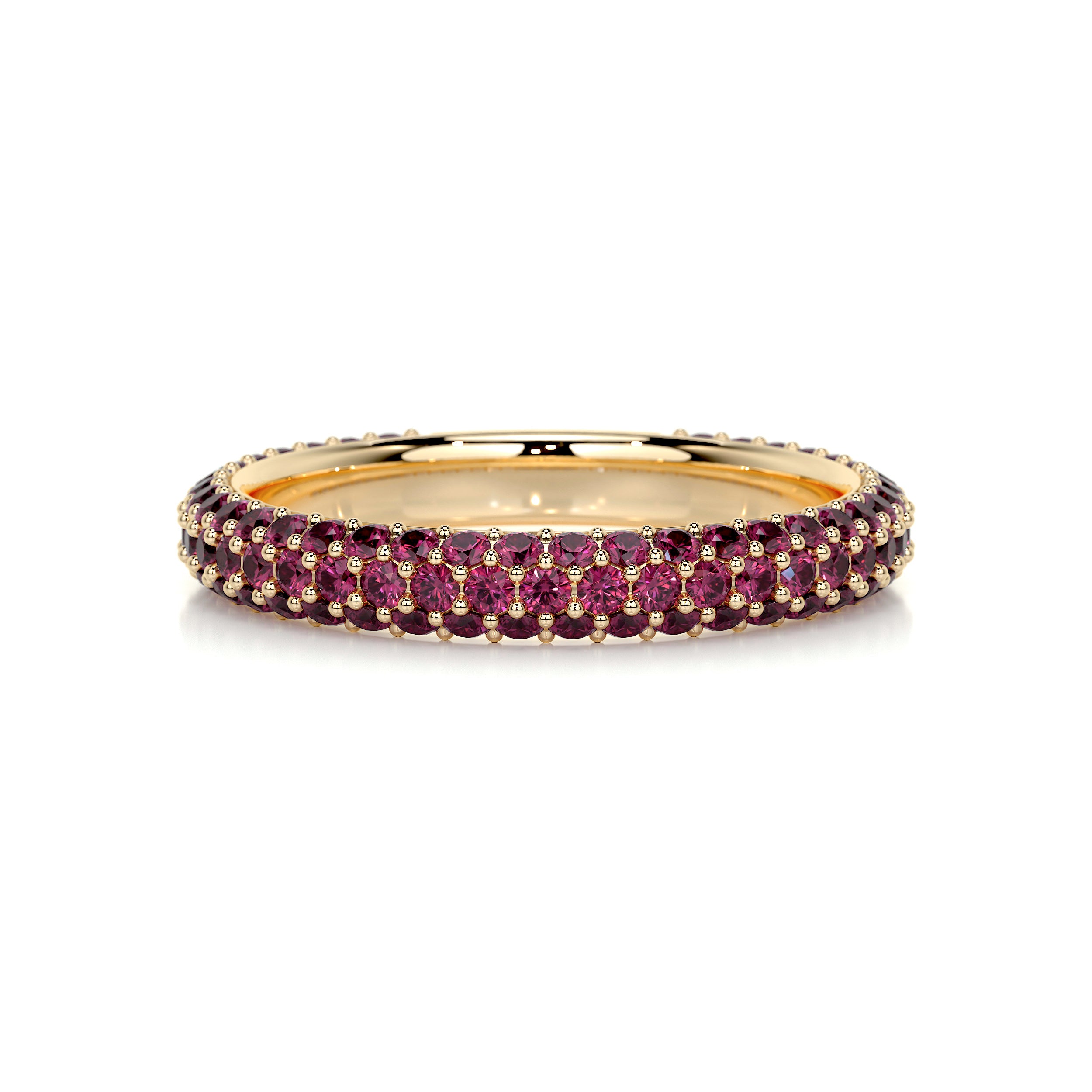 Emma Red Gemstone Wedding Ring   (1.25 Carat) -18K Yellow Gold