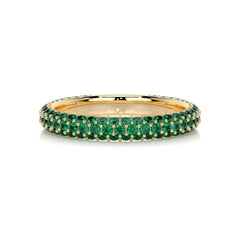 Emma Green Gemstone Wedding Ring (1.25 Carat) - 18K Yellow Gold