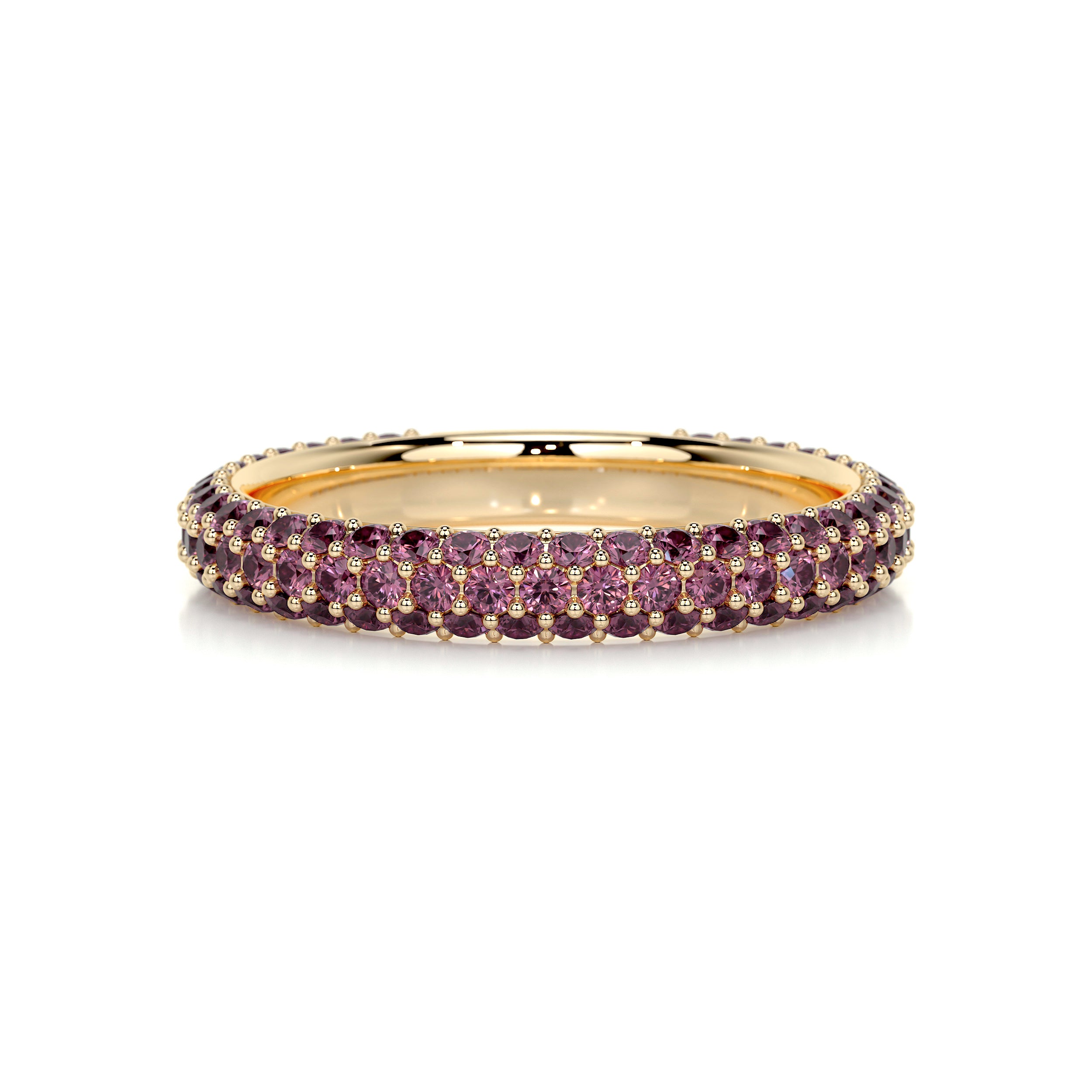 Emma Pink Gemstone Wedding Ring   (1.25 Carat) - 18K Yellow Gold