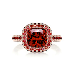 Kim Gemstone Ring (4 Carat) -14K Rose Gold