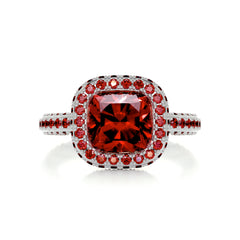 Kim Gemstone Ring (4 Carat) -18K White Gold