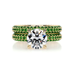 Charlotte Diamond & Gemstones Bridal Set (3.5 Carat) -18K Yellow Gold